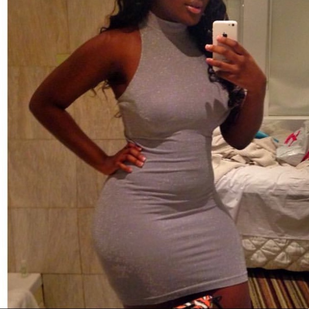 Silver Sparkling Bebe Dress